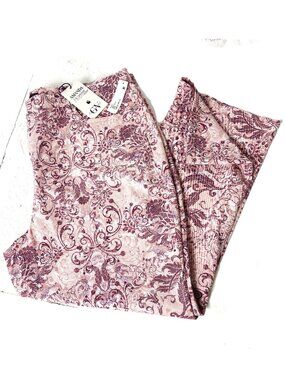 Gloria Vanderbilt Amanda Classic High Rise Tapered Rose Floral Jean 24W NWT